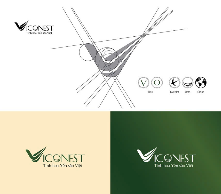 Logo yến sào với phong cách sang trọng